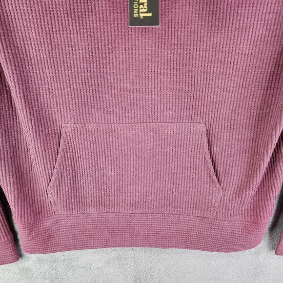 Womens Natural Reflections Maroon Sweatshirt Waffle Knit Pullover Cowl Neck M - Picture 3 of 13